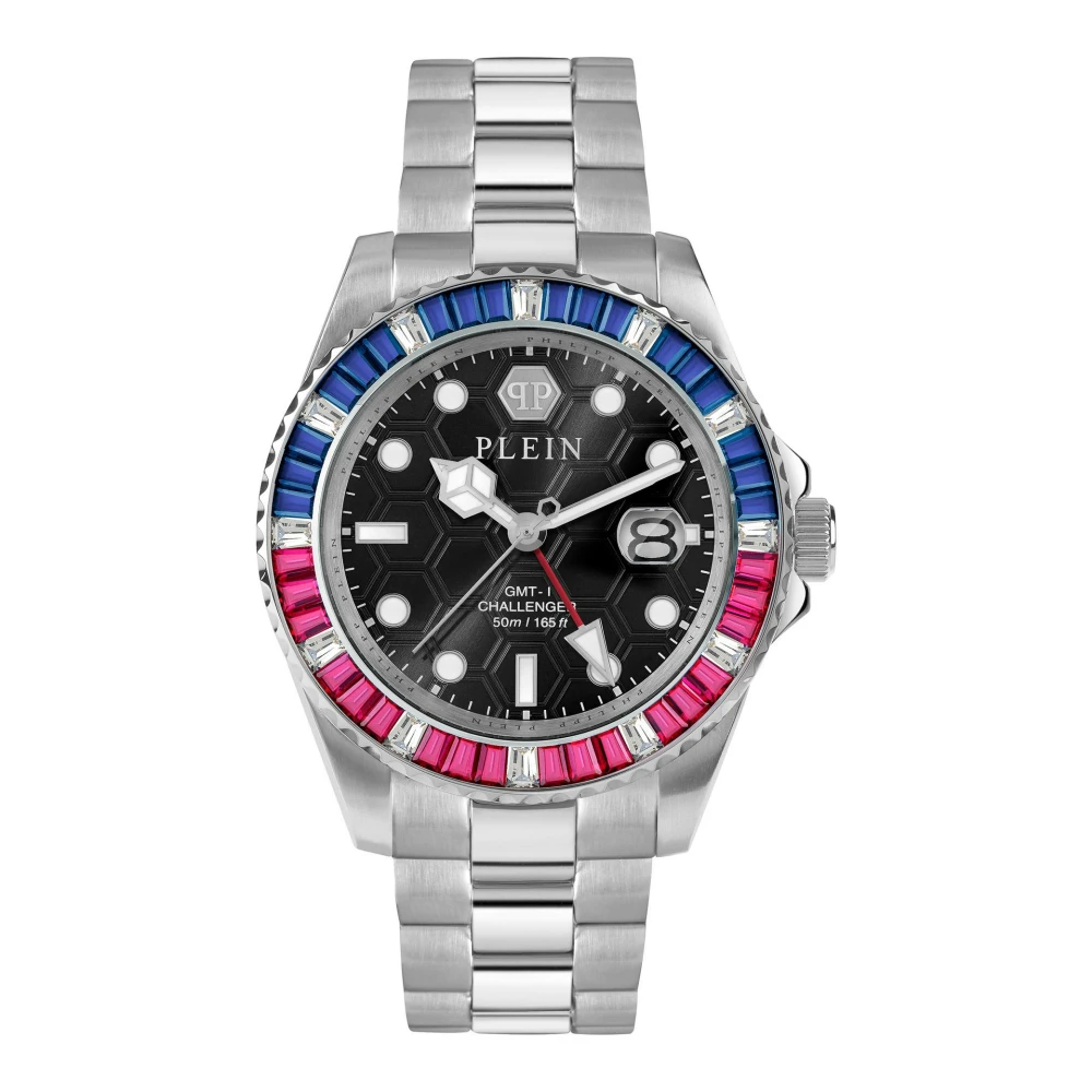 Philipp Plein Unisex Silver/Black Hyper-Sport Gmt-I Challenger Watch - Stainless Steel / Preciosa / Mineral - Image 2