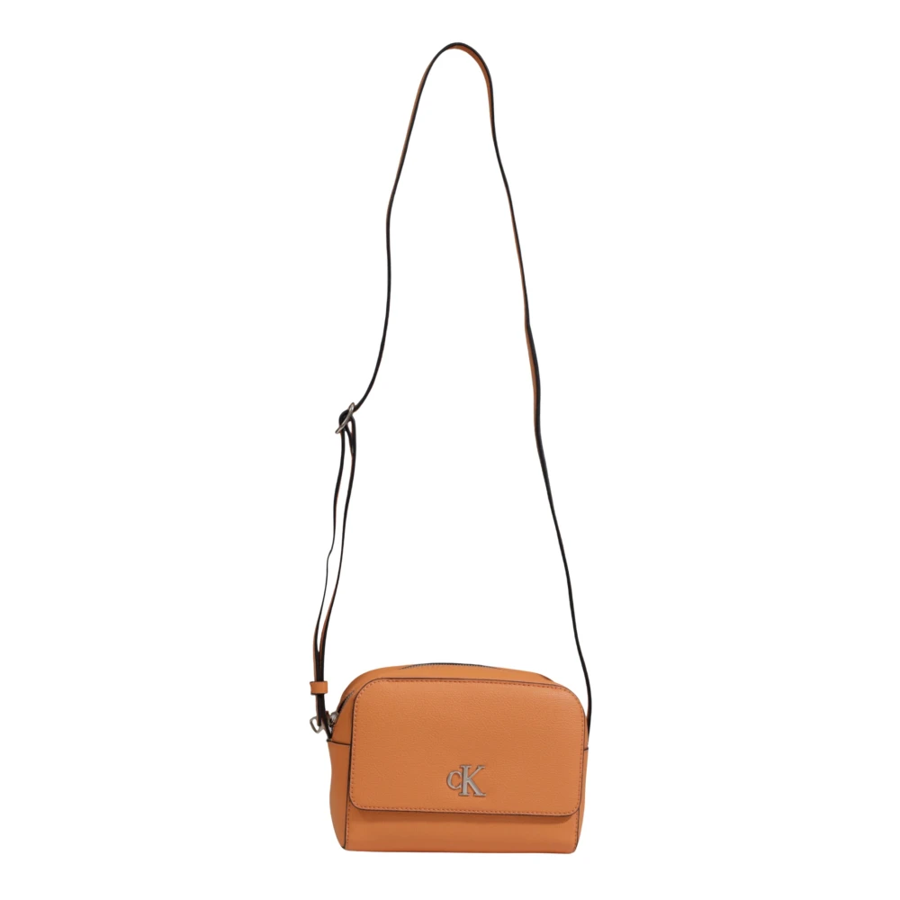 Calvin Klein Jeans Stijlvolle Dames Tas Herfst Winter Collectie Orange Dames