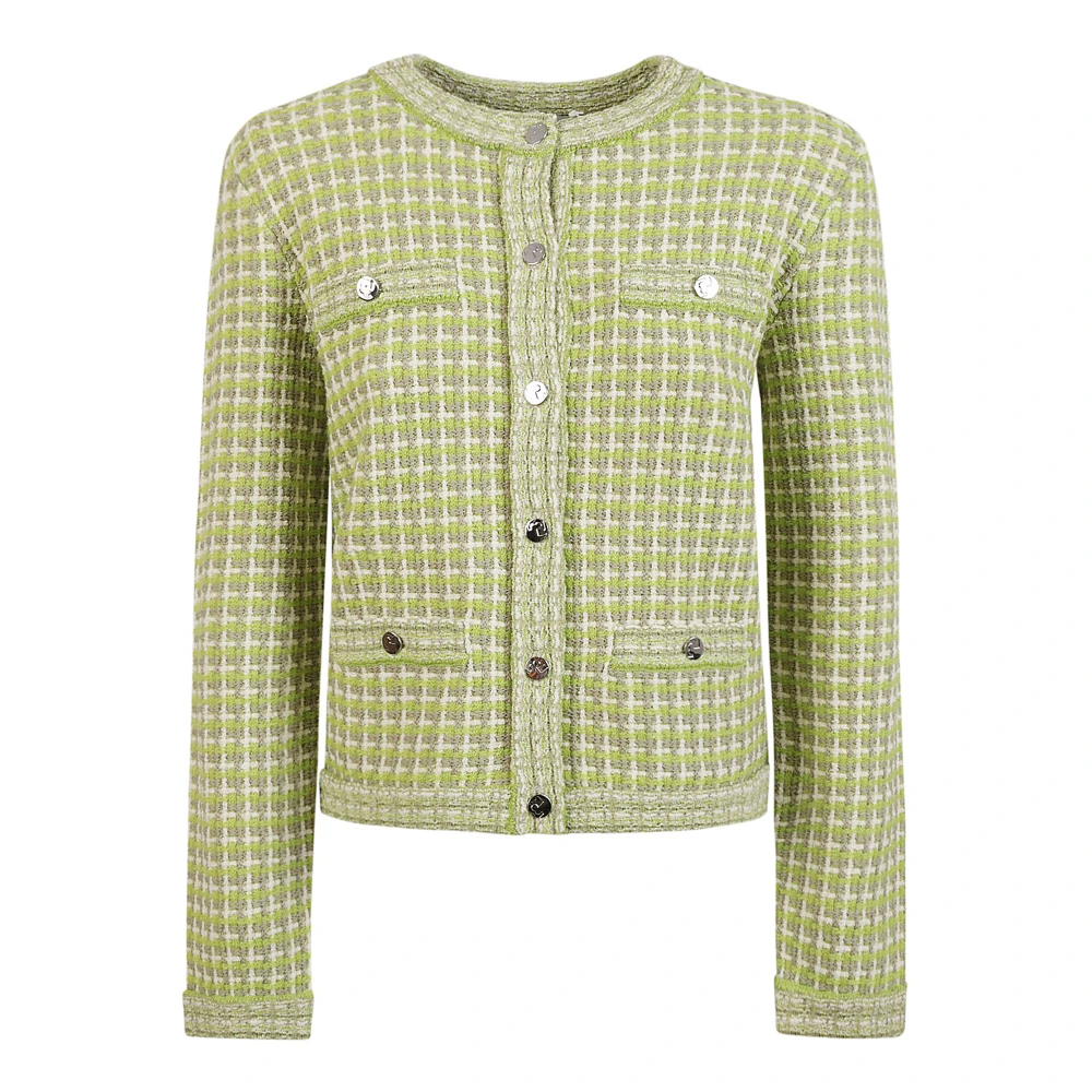 Tory Burch Jacquard Cardigan Sweaters Green, Dam