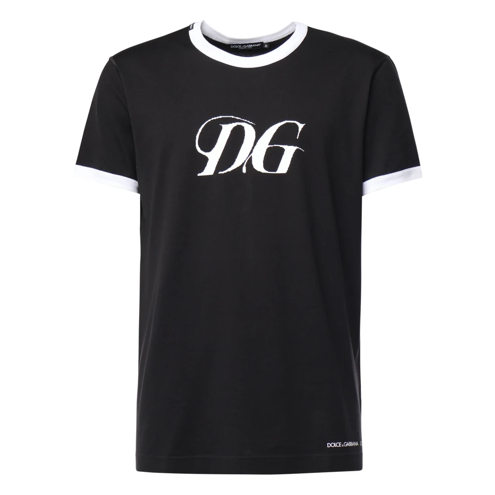 Dolce & Gabbana Zwart T-shirt Polos Stijlvolle Mode Black Heren