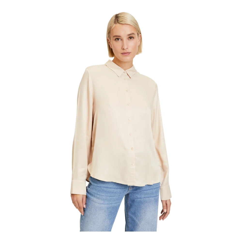 Betty & Co Lange mouwen blouse Beige Dames