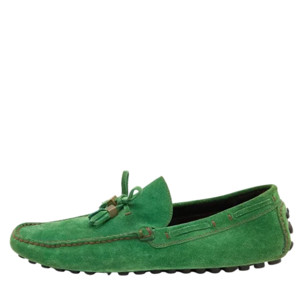 Louis Vuitton Vintage Pre-owned Platte schoenen Green Dames 