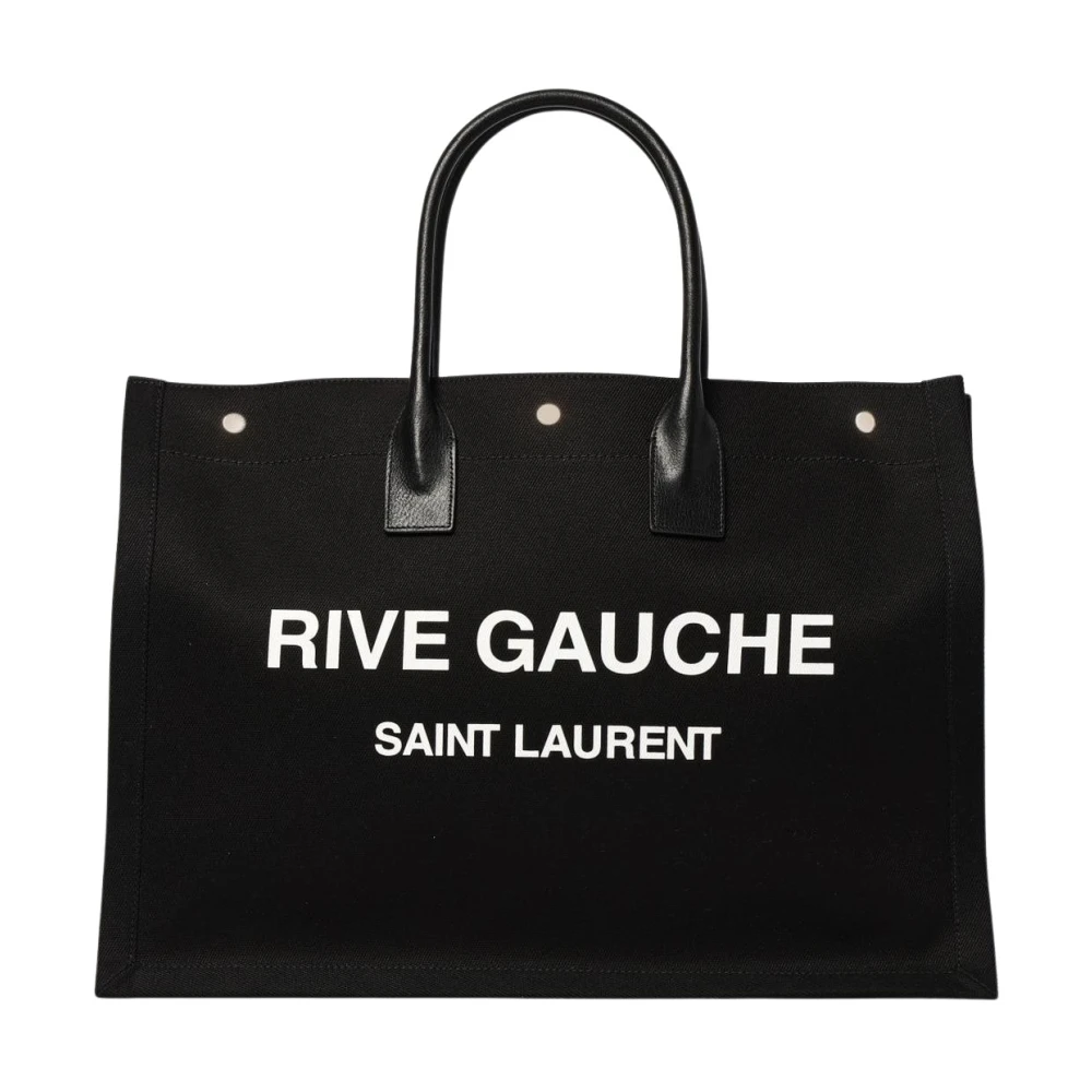 Saint Laurent Herren Schwarz Rive Gauche Tote Shopping Bag