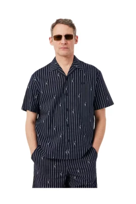 Gestreept Logo Print Shirt