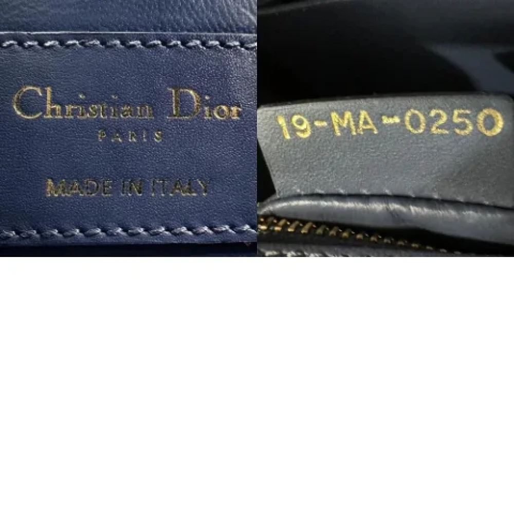 Dior Vintage Pre-owned Leather shoulder-bags Blue Dames