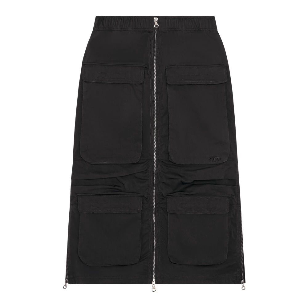 Diesel Cargo skirt in nylon twill Black Dames