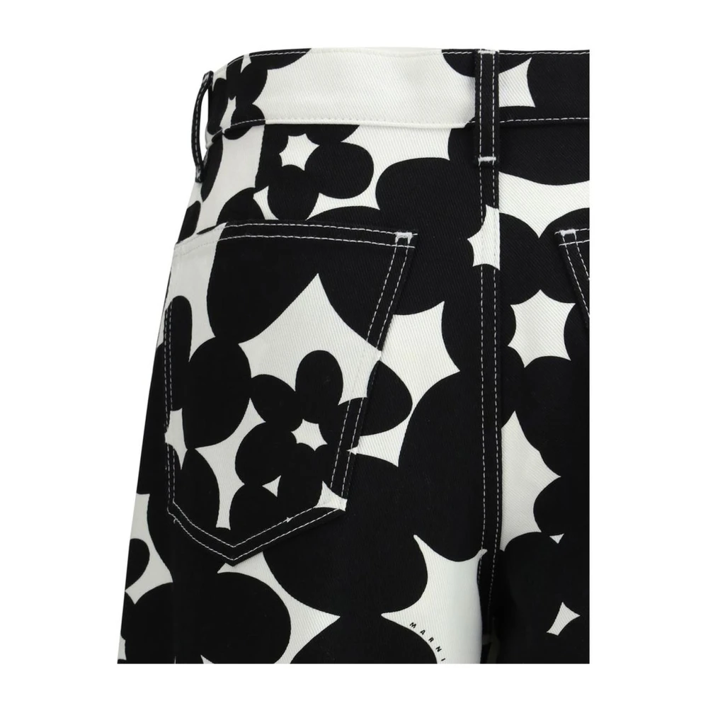 Marni Retro Flared Bloemenbroek Multicolor Dames