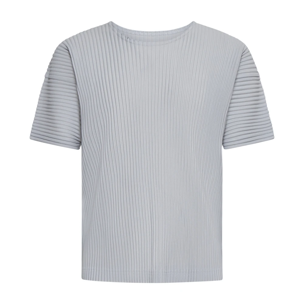 Issey Miyake Geplooide T-shirts en Polo's Grijs Gray Heren