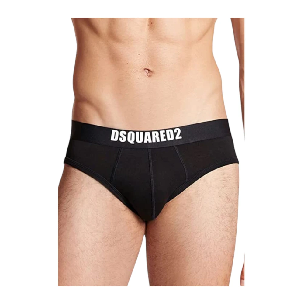 Dsquared2 Heren Katoenen Slip Stijlvol Ontwerp Black Heren