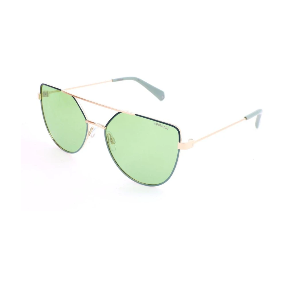 Polaroid Women's Gold/Green Metal Lens Sunglasses