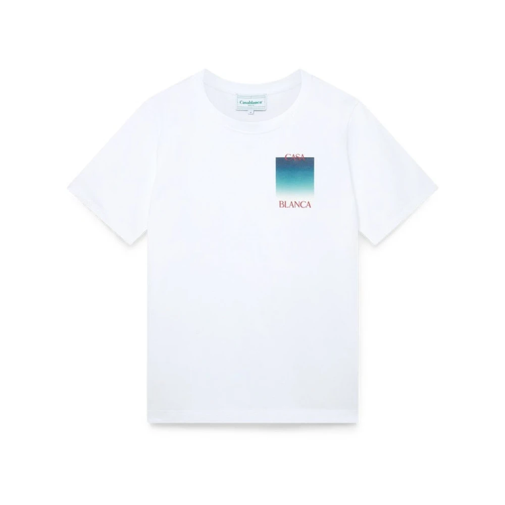 Casablanca Men's White Gradient T-Shirt - T-Shirts - L - Tops
