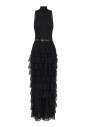 robe-de-soiree-noire-cotelee-avec-volants