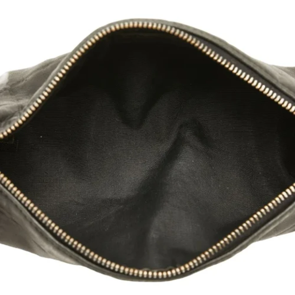 Chanel Vintage Pre-owned Leather clutches Black Dames