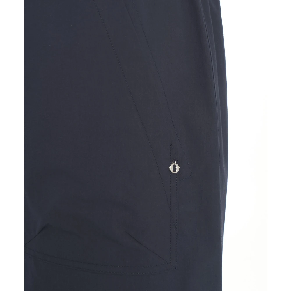 Ottod'Ame Blauwe Carrot Fit Poplin Broek Blue Dames