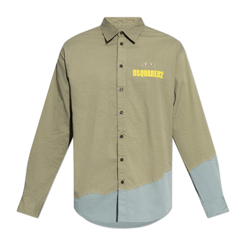 Dsquared2 Shirt met logo Green Heren