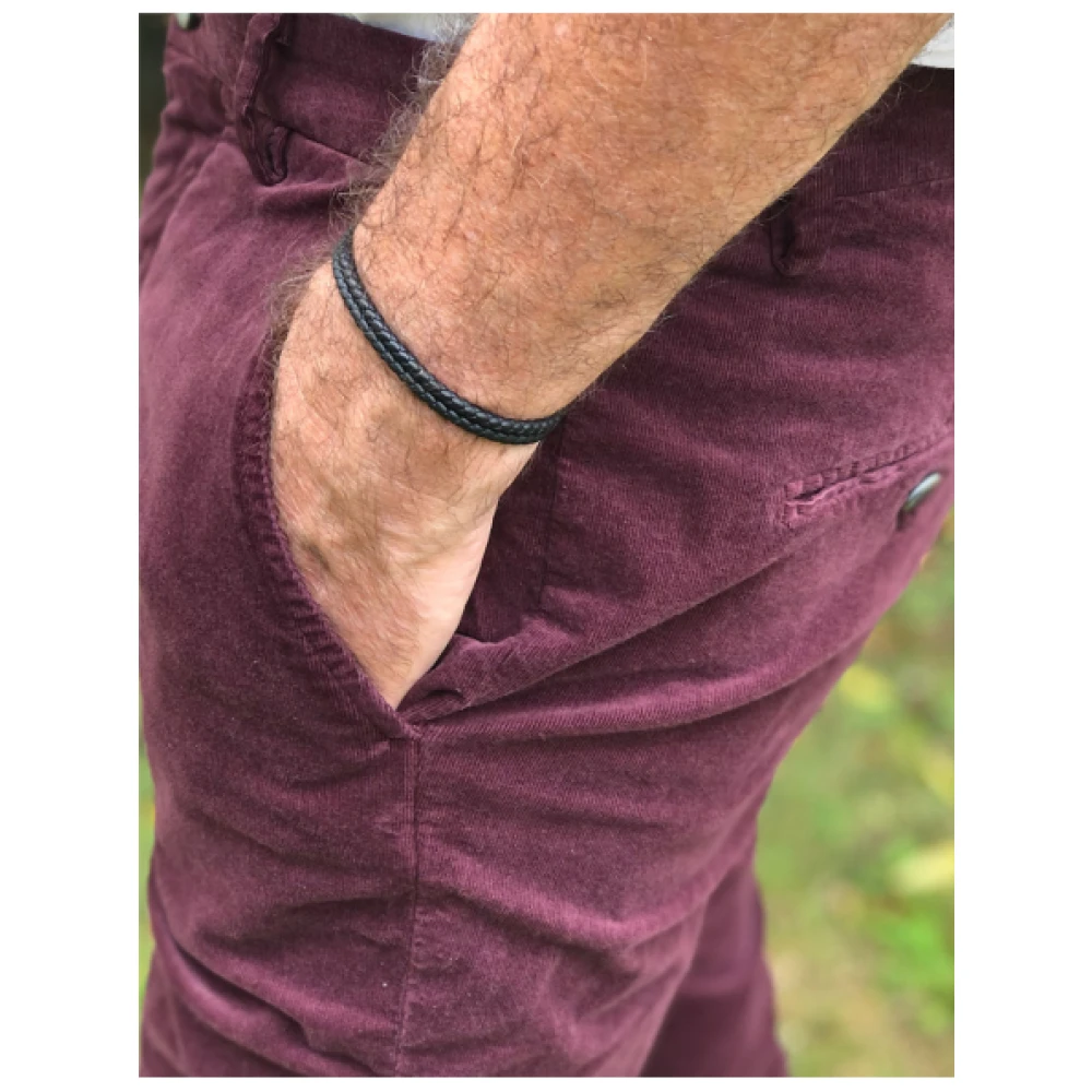 Mason's Slim Fit Fluweel Katoenen Chino Broek Red Heren