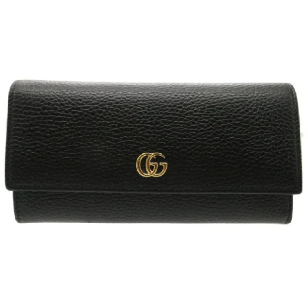 Gucci Vintage Pre-owned Leather wallets Black Dames