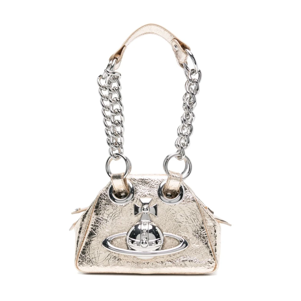 Vivienne Westwood Gouden tassen met drukknoopsluiting Yellow Dames