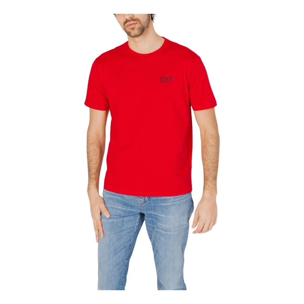 Emporio Armani EA7 Heren T-shirt Lente Zomer Collectie Red Heren