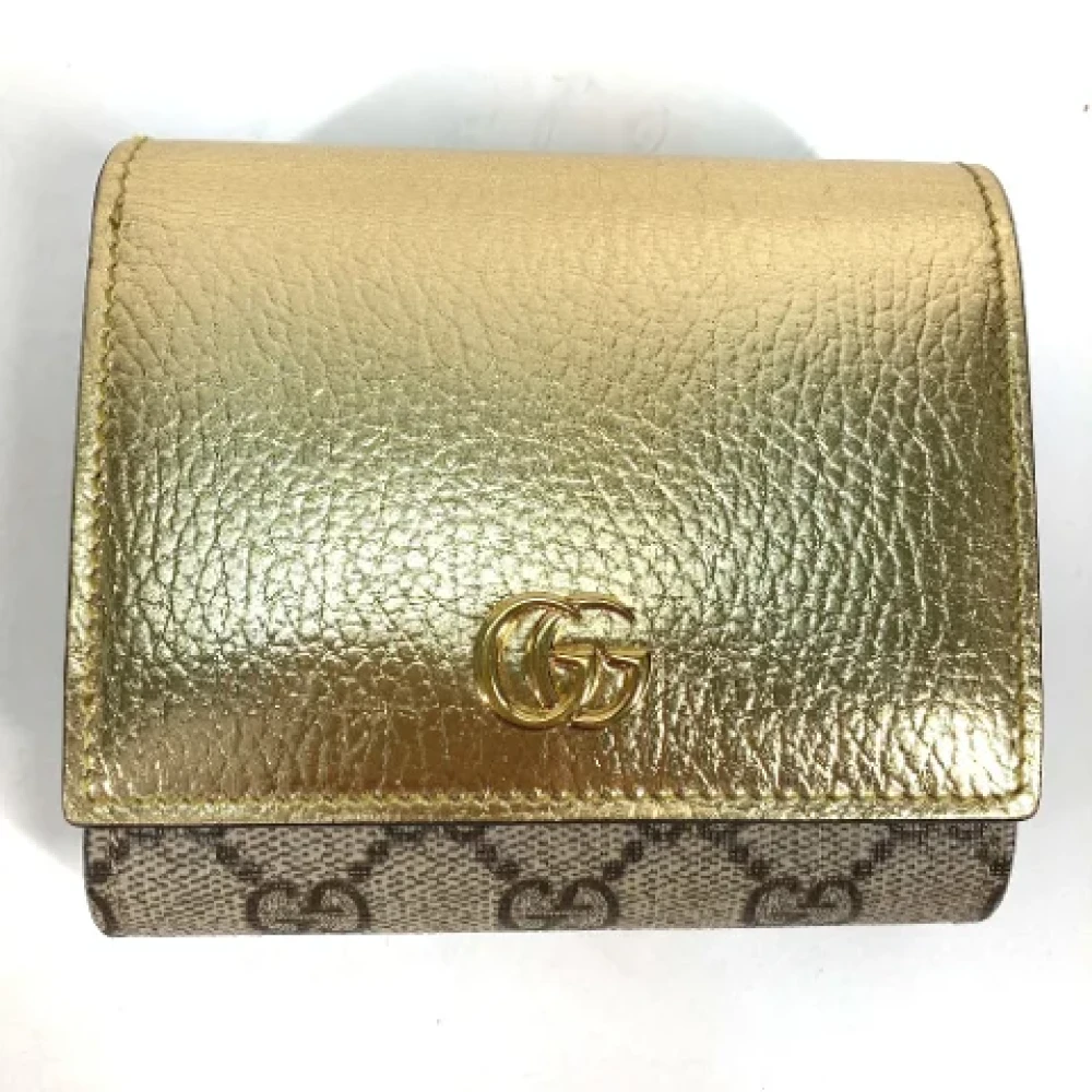 Gucci Vintage Pre-owned Leather wallets Yellow Dames