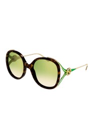 Grüne Acetat Oversize Sonnenbrille