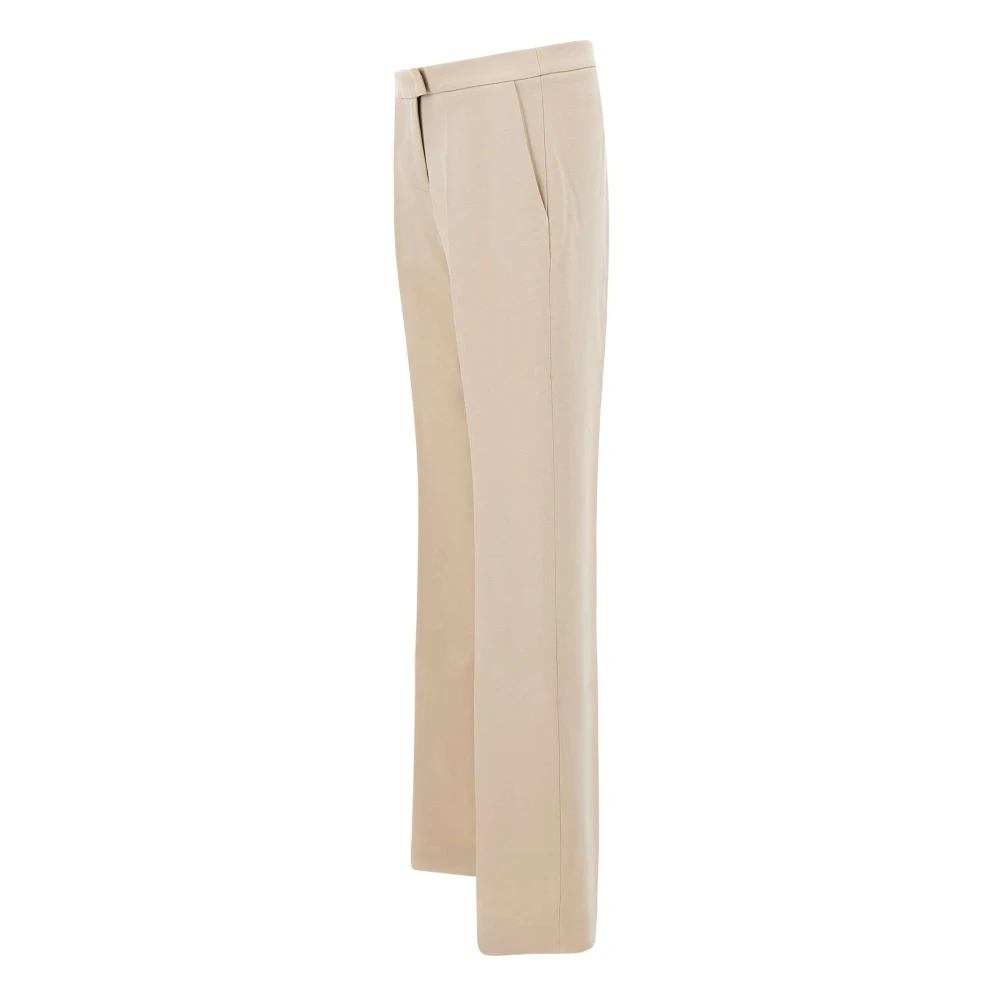 Andamane Crème Stretch Crepe Broek Beige Dames