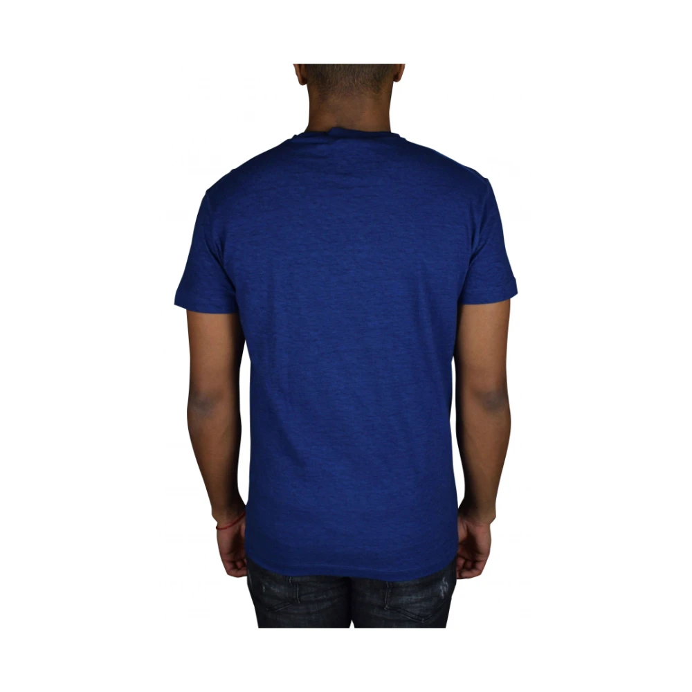 Dsquared2 Blauw katoenen T-shirt met logo print Blue Heren