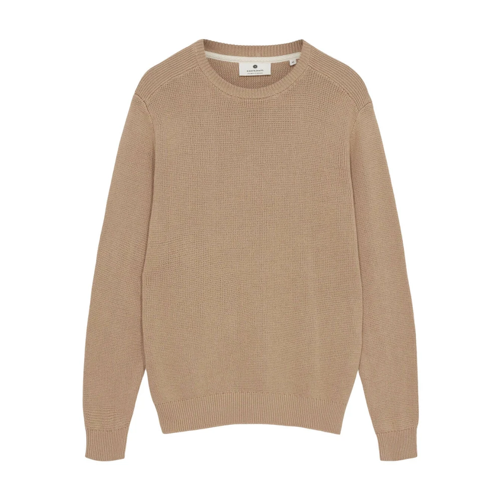Anerkjendt Basis Ronde Hals Pullover Beige Heren