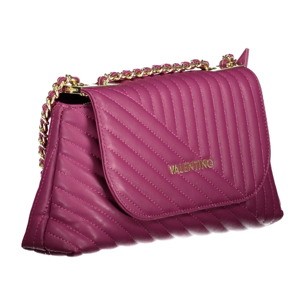 Valentino by Mario Valentino Paarse Crossbody Tas met Kettingriem Purple Dames