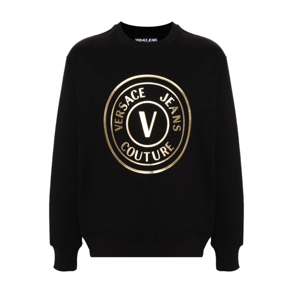Versace Jeans Couture Zwarte Sweatshirt Aw24 Stijlvolle Herenkleding Black Heren