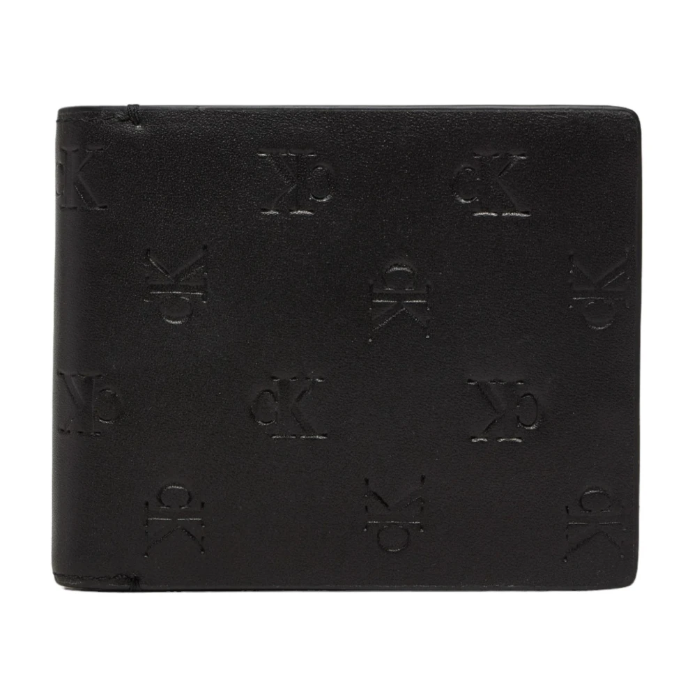 Calvin Klein Zwarte Leren Herenportemonnee Klassiek Black Heren