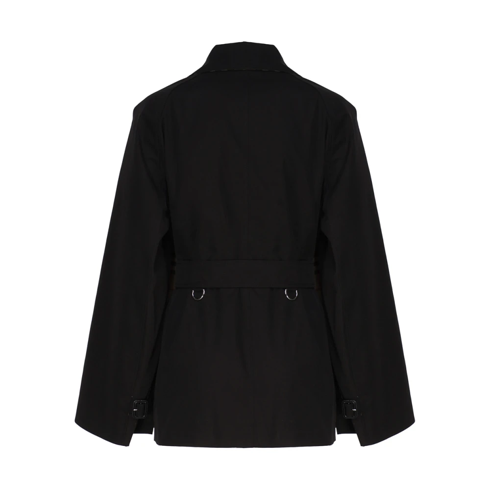 Burberry Single-Breasted Coats Black Dames