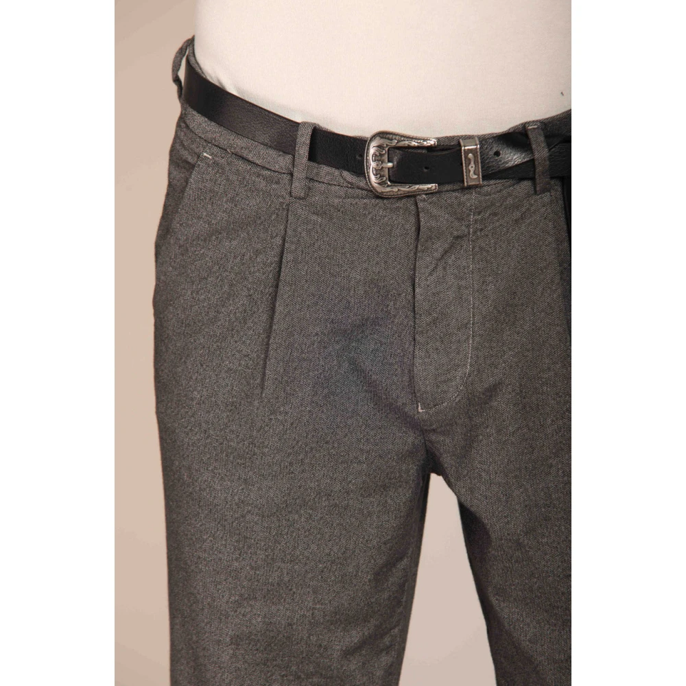 Mason's Zwarte Microfantasy Chino Broek Relaxte Pasvorm Beige Heren