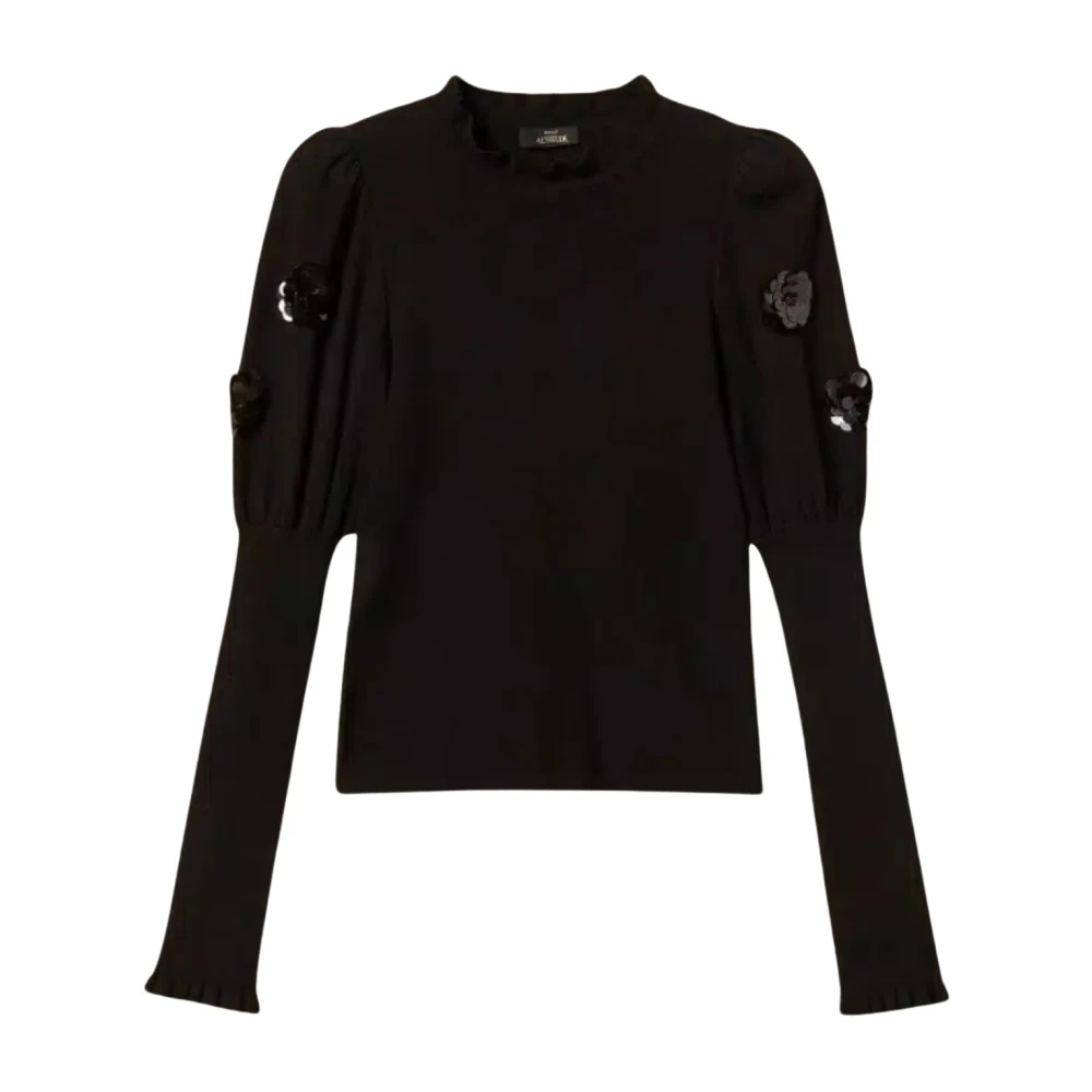 Twinset , Round-Neck Knitwear, Female, Black, S, Round-Neck Knitwear