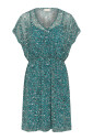 robe-graphique-teal-noir-blanc