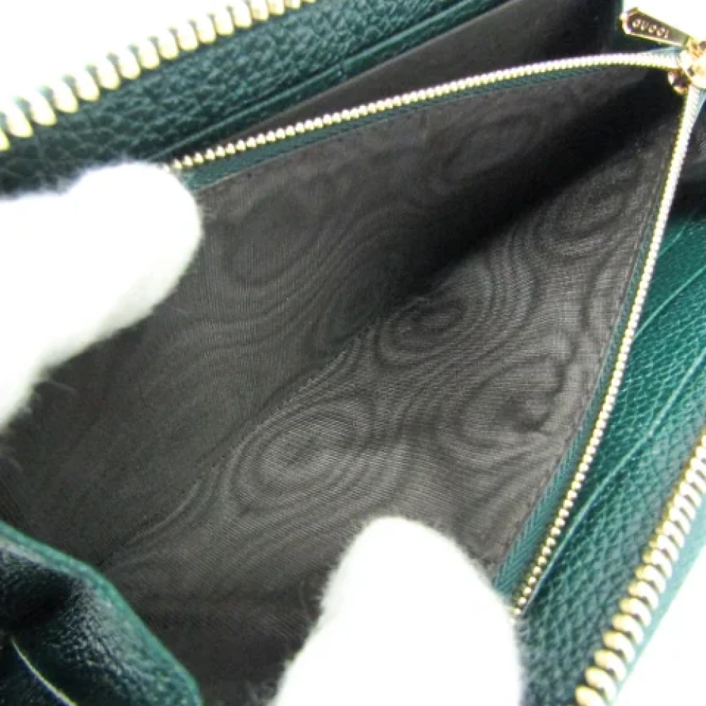 Gucci Vintage Pre-owned Leather wallets Green Dames