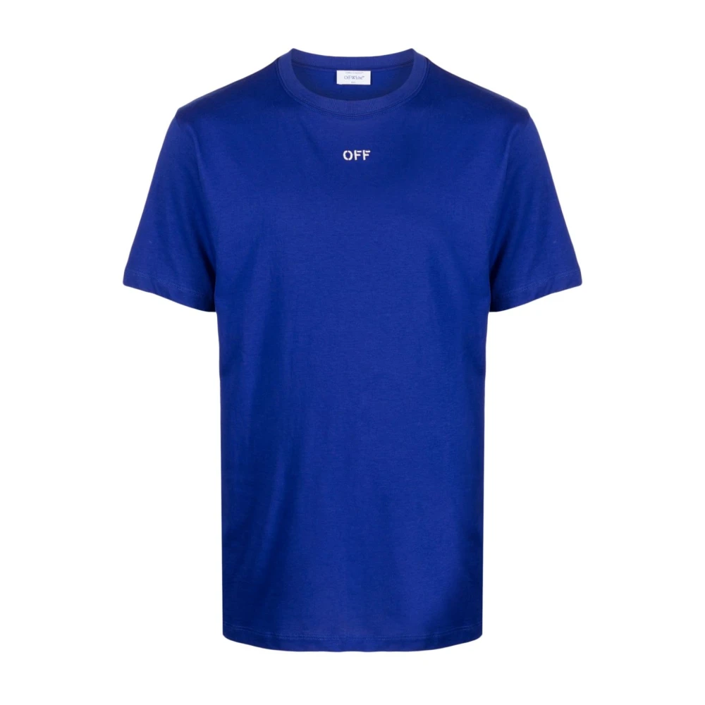 Off White Blauwe Arrows Stitch T-shirt Blue Heren