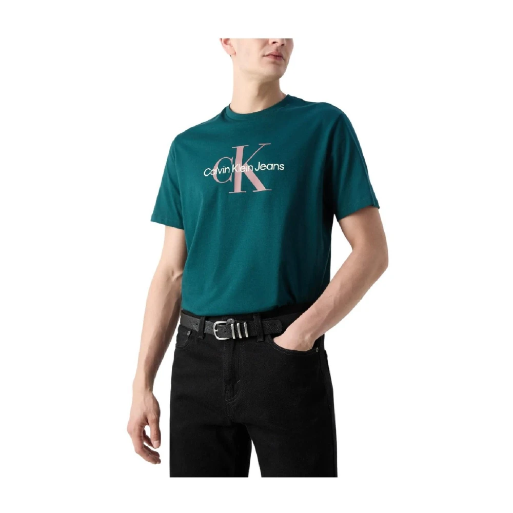Calvin Klein Moderne Monogram T-shirt Green Heren