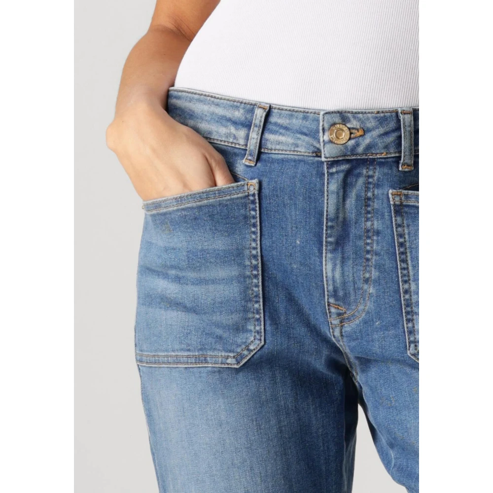 Summum Woman Zachte Tapered Jeans in Lichtblauw Blue Dames