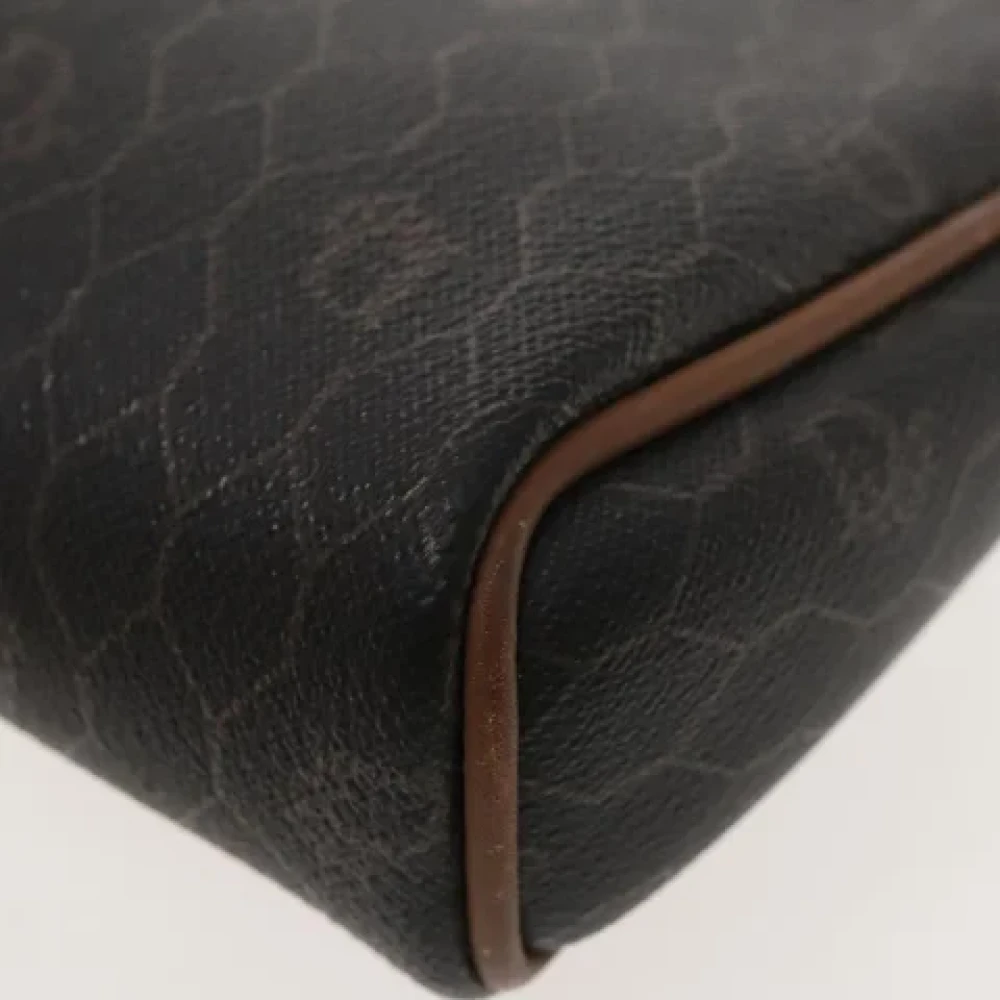 Dior Vintage Pre-owned Canvas clutches Black Dames