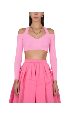Ribbad, Off-Shoulder Cropped Top