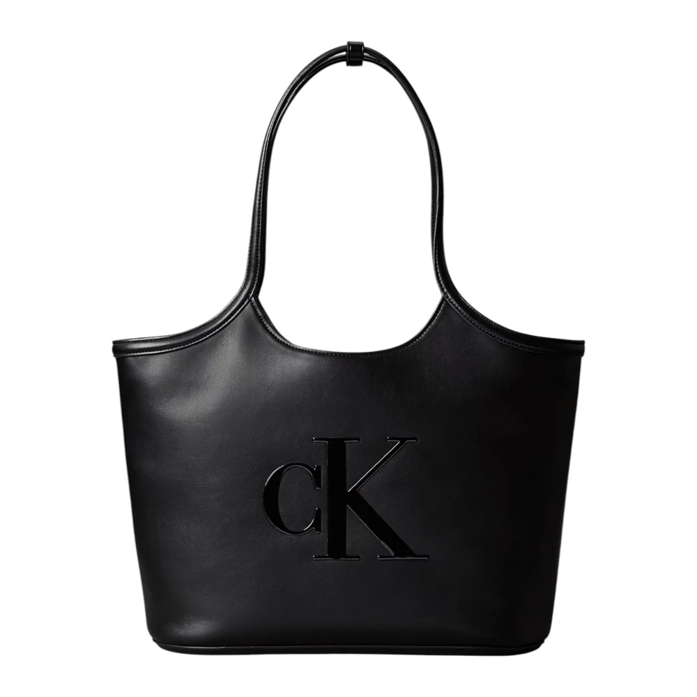 Calvin Klein Women's Black Bold Ck Shopper - Shopping Bags - One Size - Bags
