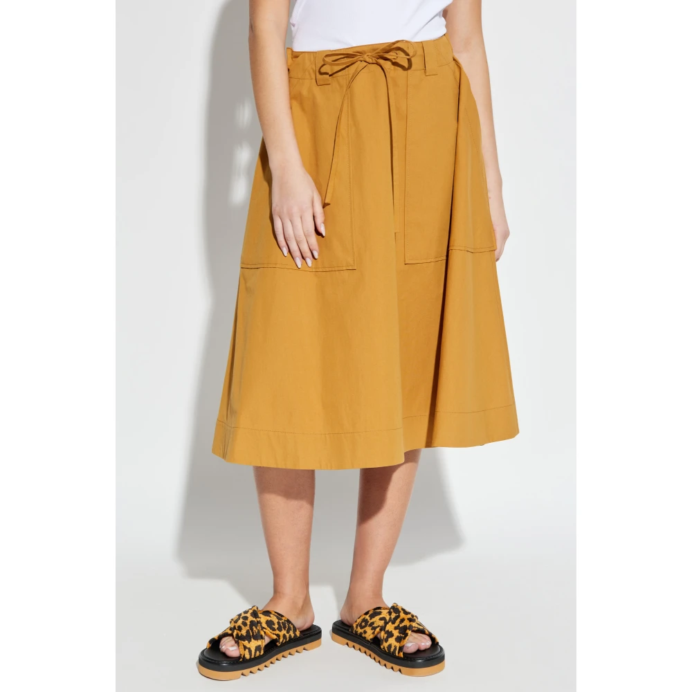 Moschino Uitlopende rok Yellow Dames