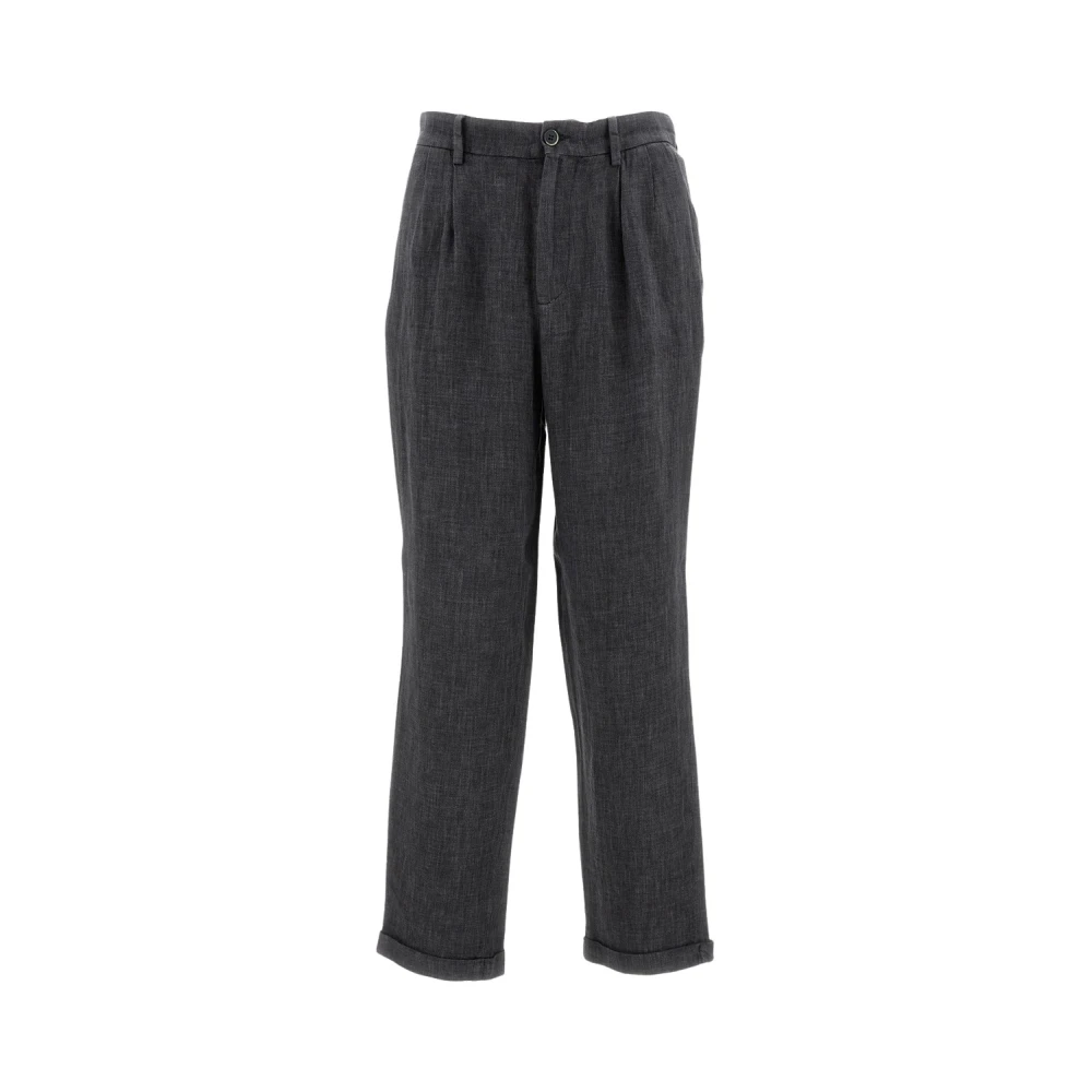 Barena Venezia Men's Gray Straight Trousers, L, Classic Straight Trousers