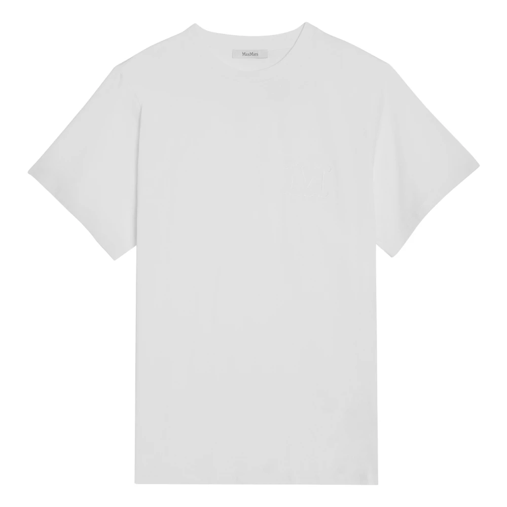 Max Mara Korte mouwen ronde hals T-shirt White Dames