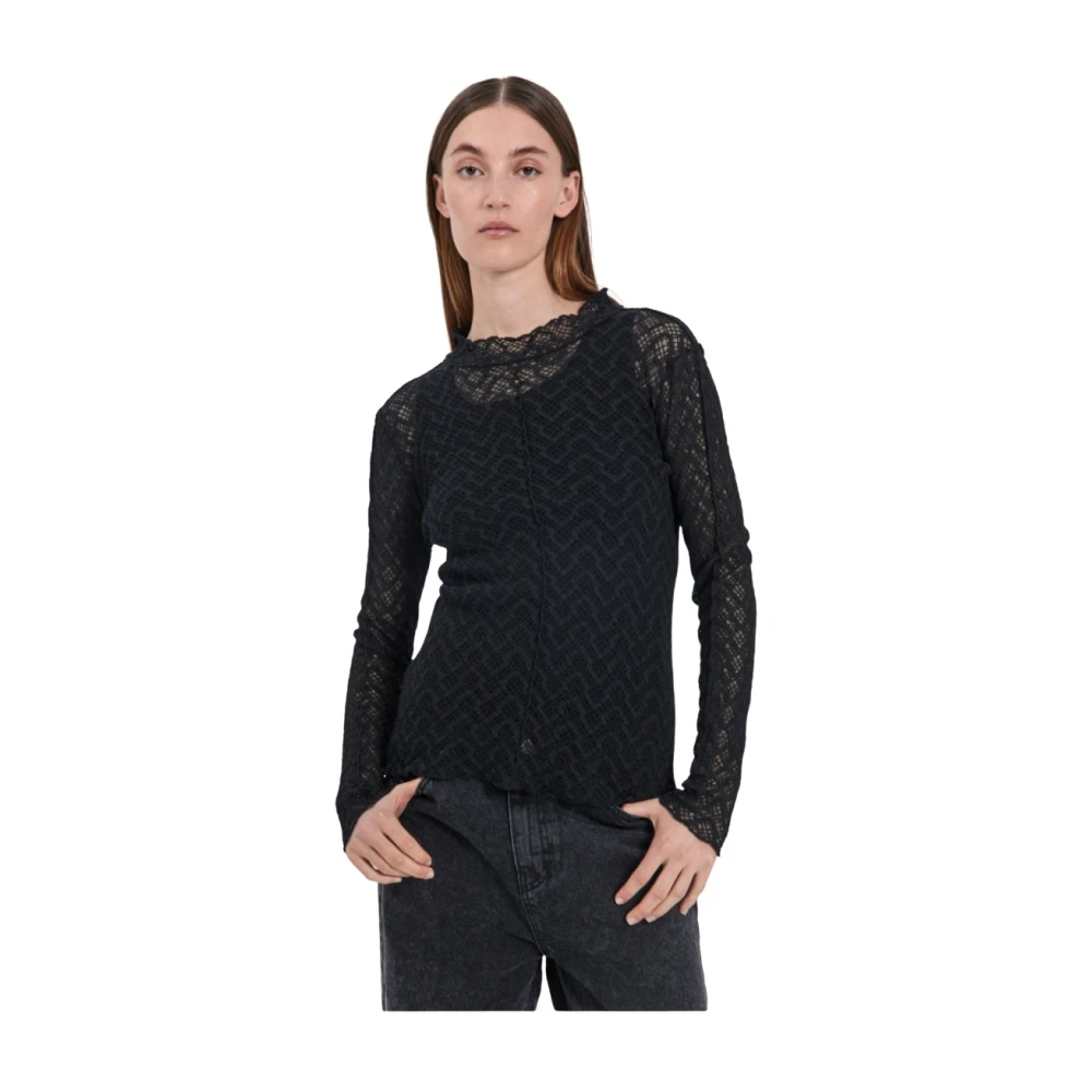 Norr Delicate Kant Top Rosalina Stijl Black Dames