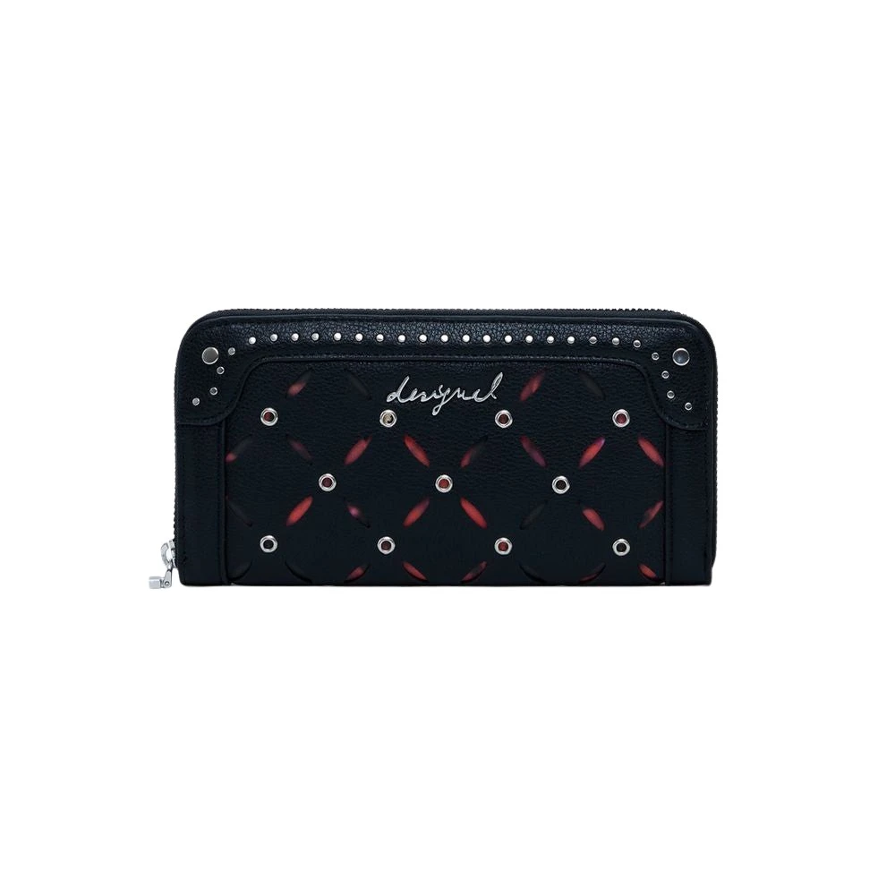 Desigual Women's Black Wallets & Cardholders, One Size, Wallet With Contrasting Details