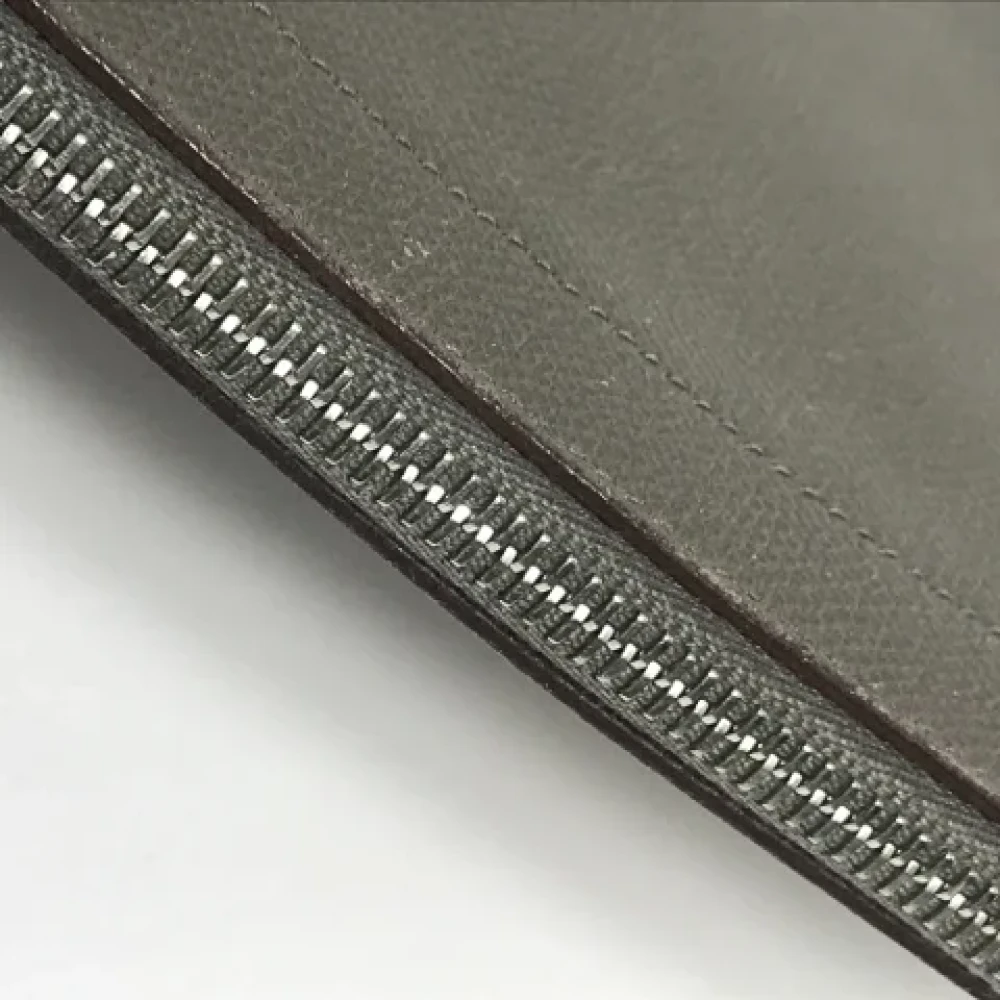 Hermès Vintage Pre-owned Leather clutches Beige Dames