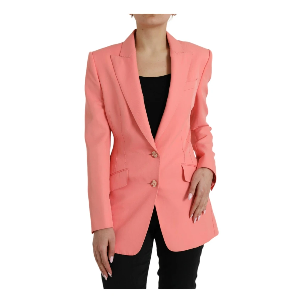 Dolce & Gabbana Rosa Elegant Peak Lapel Blazer
