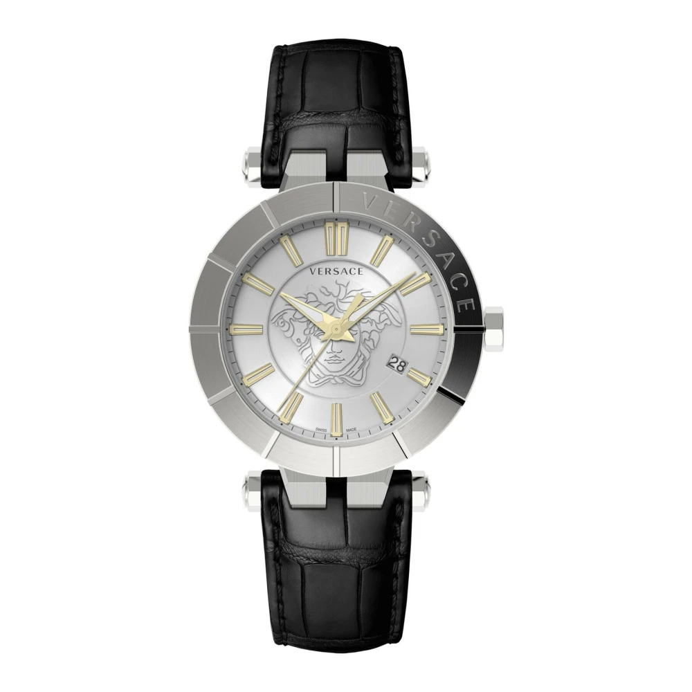 Versace V-Race 43 Mm Watch - Male - Watches - Gray - One Size - Accessories